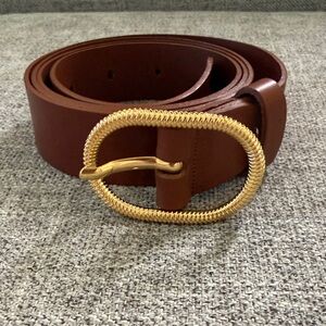 Brown Belt with Gold Buckle